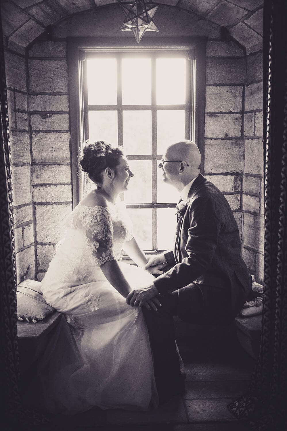 Bride and Groom at Sorn Castle by Ayrshire wedding photographer Richard Campbell
