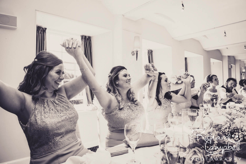 Bridesmaids at Wedding Reception at New Lanark Mill Hotel by Glasgow Wedding Photographer Richard Campbell