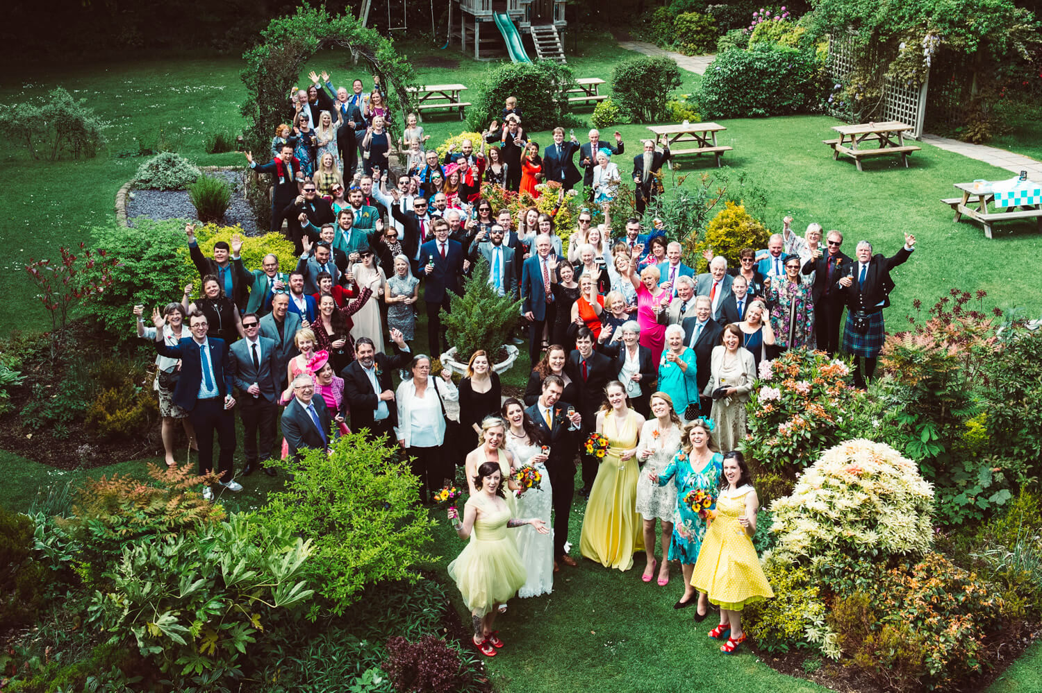 Wedding guests at Savoy Park Hotel by Ayrshire Wedding Photographer Richard Campbell