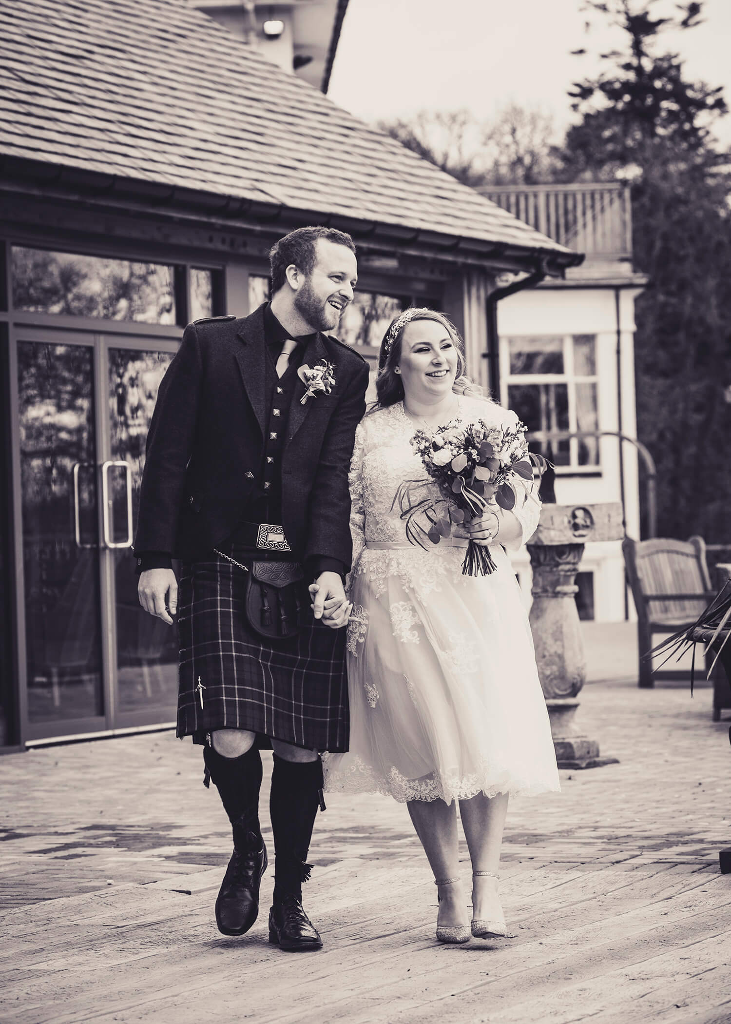 Natural photography of Bride and Groom getting married at Enterkine House Hotel by Ayrshire Wedding Photographer Richard Campbell
