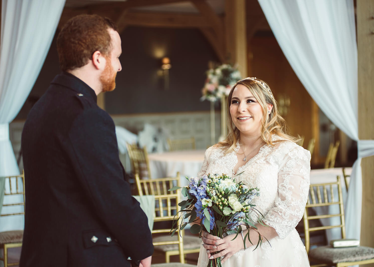 Bride and Groom getting married at Enterkine House Hotel by Ayrshire Wedding Photographer Richard Campbell