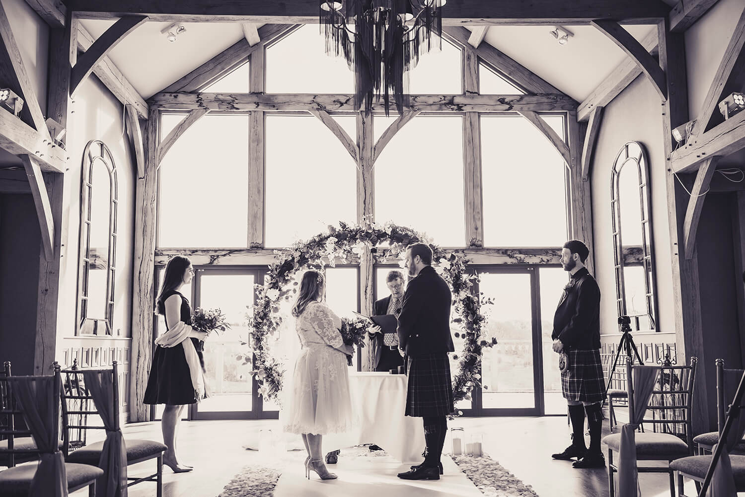 Wedding Barn at Enterkine House Hotel by Ayrshire Wedding Photographer Richard Campbell