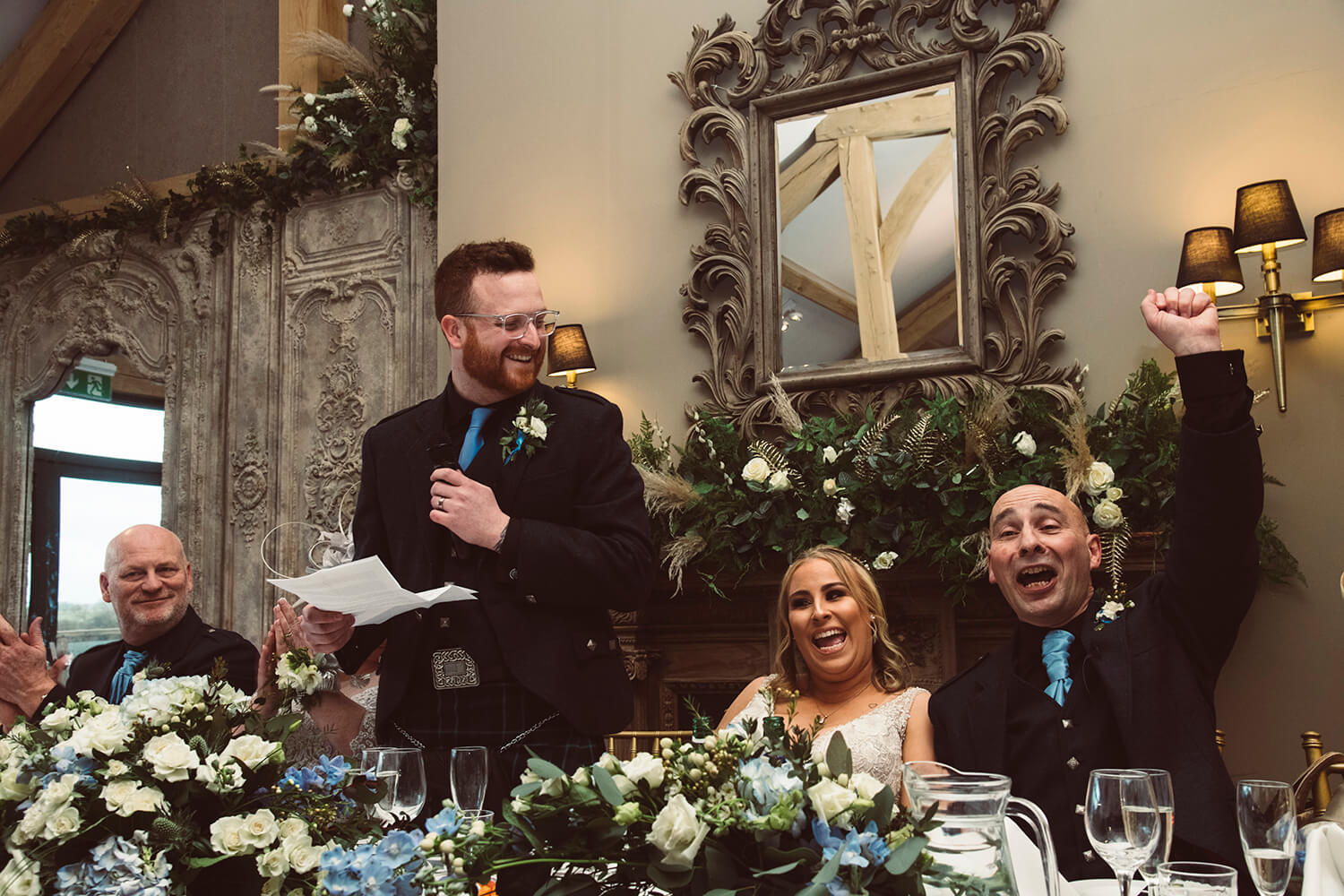 Groom giving speech at wedding by Ayrshire Wedding Photographer Richard Campbell